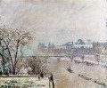 the seine viewed from the pont neuf snow 1902 Camille Pissarro